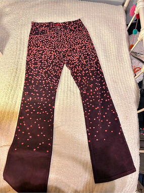Jane Doe Polka Dot Bootcut Jeans Size 8 Like New